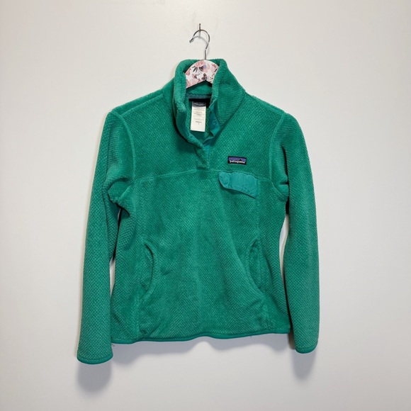 Patagonia Sweaters - PATAGONIA Re-tool Snap T Pullover Sweater Nettle Green Emerald Women’s S Small